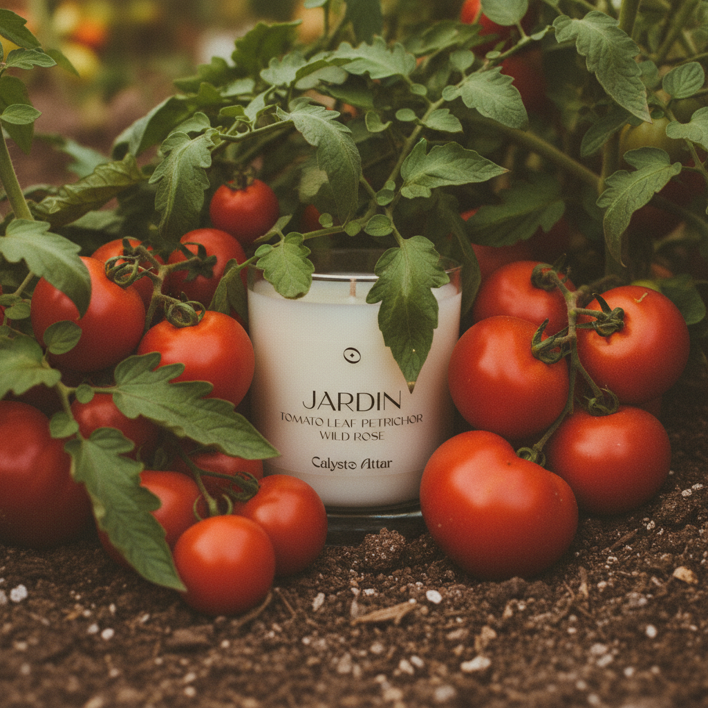 Vintage JARDIN zoomed in with more tomatoes and dirt