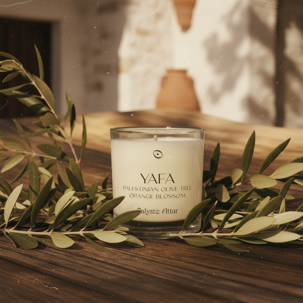 Vintage YAFA with olive leaves